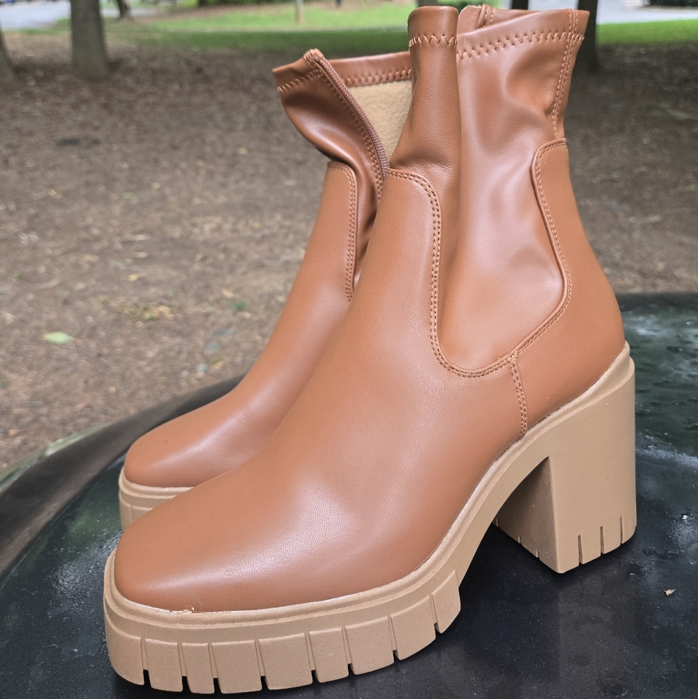 Tan Leather Ankle Boots